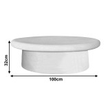 Tavolinë kafeje Herona pakoworld mdf e bardhë 100x60x34cm