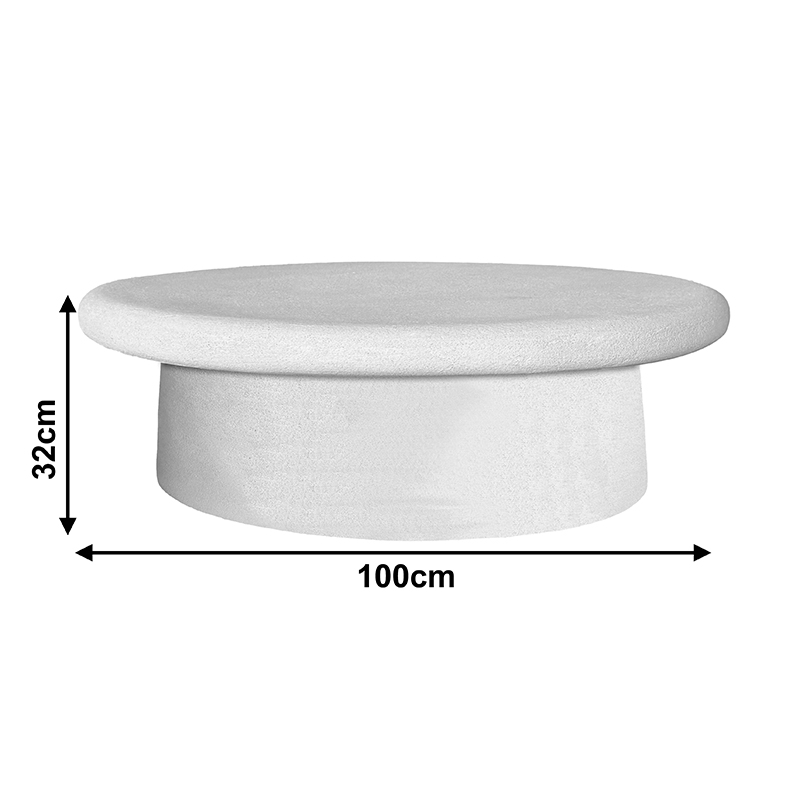 Tavolinë kafeje Herona pakoworld mdf e bardhë 100x60x34cm