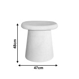 Tavolinë kafeje Herona pakoworld mdf e bardhë D50x48cm