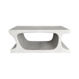 Tavolinë kafeje Nafel pakoworld mdf e bardhë 120x60x45cm