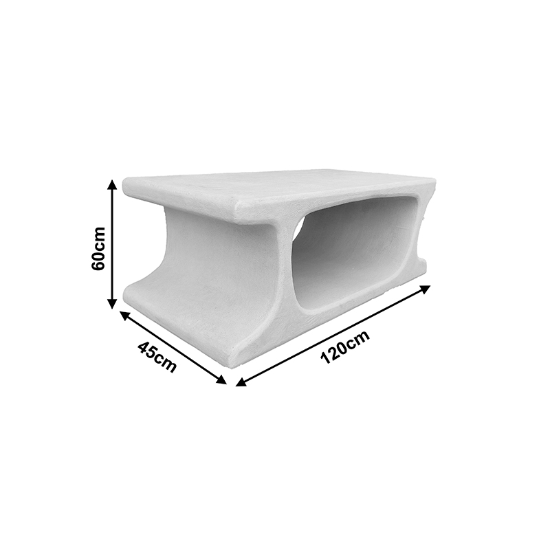 Tavolinë kafeje Nafel pakoworld mdf e bardhë 120x60x45cm