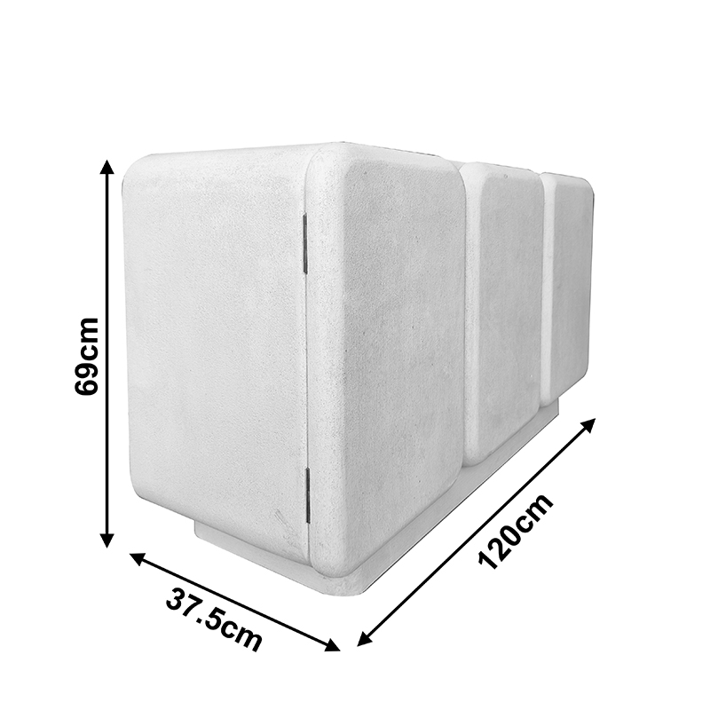 Bufe Kooldio pakoworld mdf i bardhë 120x37.5x69cm