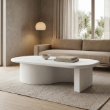 Tavolinë kafeje Verven pakoworld mdf e bardhë 120x60x32cm