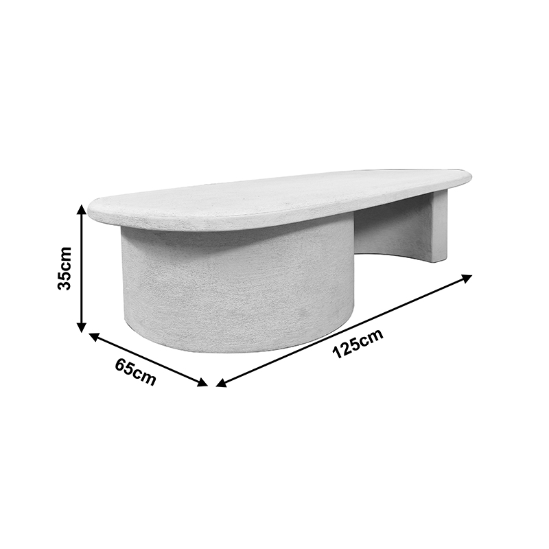 Tavolinë kafeje Verven pakoworld mdf e bardhë 120x60x32cm