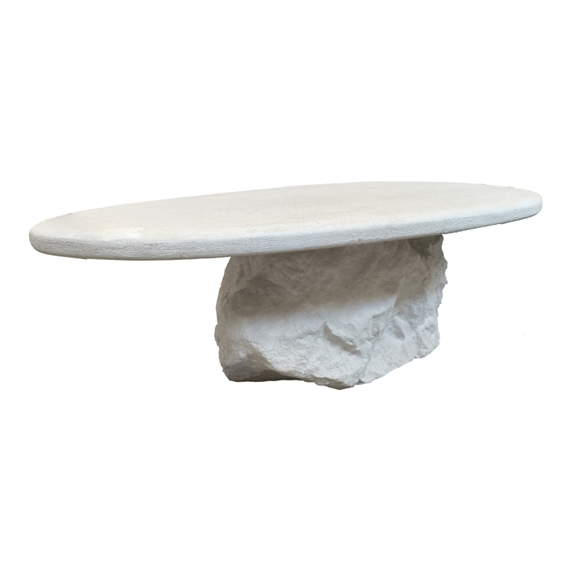 Tavolinë kafeje Zinol pakoworld mdf-polirezinë e bardhë 105x62x32cm