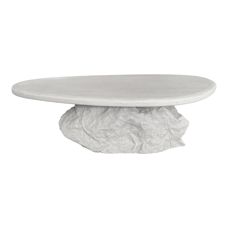 Tavolinë kafeje Zinol pakoworld mdf-polirezinë e bardhë 105x62x32cm