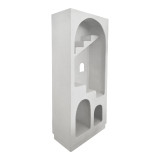 Bibliotekë Boolten pakoworld mdf e bardhë 80x38x190cm