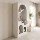 Bibliotekë Boolten pakoworld mdf e bardhë 80x38x190cm