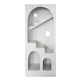 Bibliotekë Boolten pakoworld mdf e bardhë 80x38x190cm