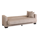 Divan 3-vendësh Vox pakoworld me hapësirë magazinimi pëlhurë krem 210x84x83cm