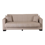 Divan 3-vendësh Vox pakoworld me hapësirë magazinimi pëlhurë krem 210x84x83cm