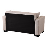 Divan 2-vendësh Vox pakoworld me hapësirë magazinimi pëlhurë krem 150x84x83cm