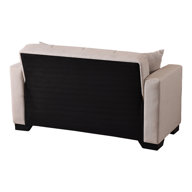 Divan 2-vendësh Vox pakoworld me hapësirë magazinimi pëlhurë krem 150x84x83cm