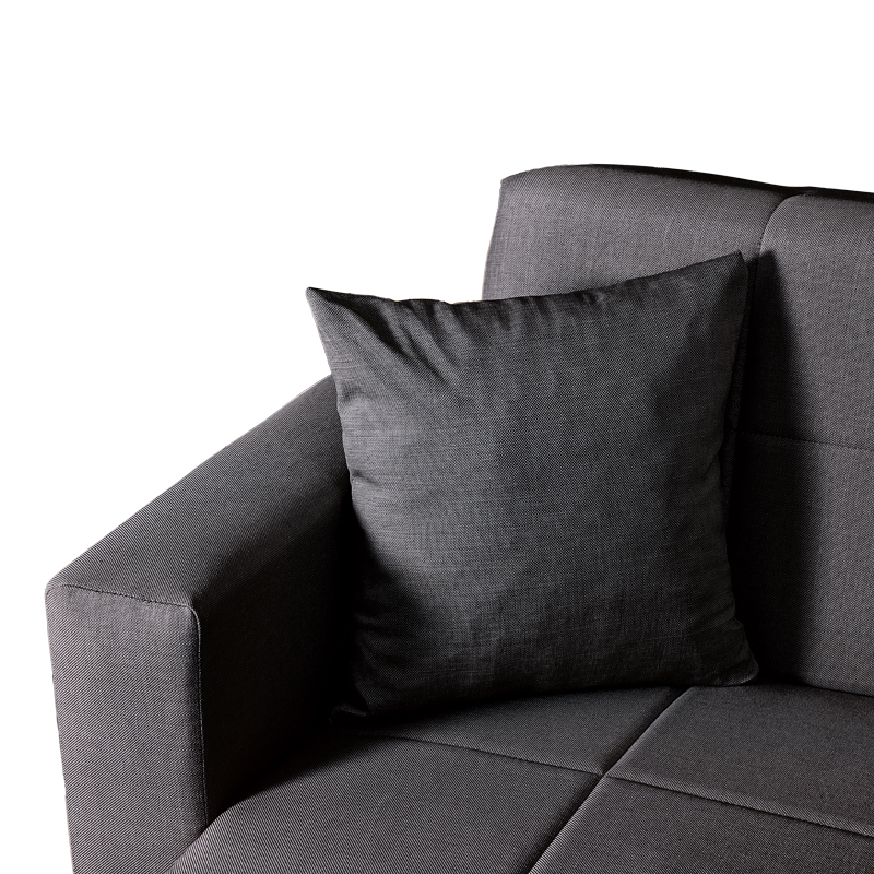 Divan 2-vendësh Vox pakoworld me hapësirë magazinimi pëlhurë antracit 150x84x83cm