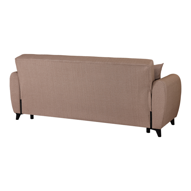 Divan 3-vendësh Lincoln pakoworld me hapësirë magazinimi pëlhurë bezhë 226x84x93cm