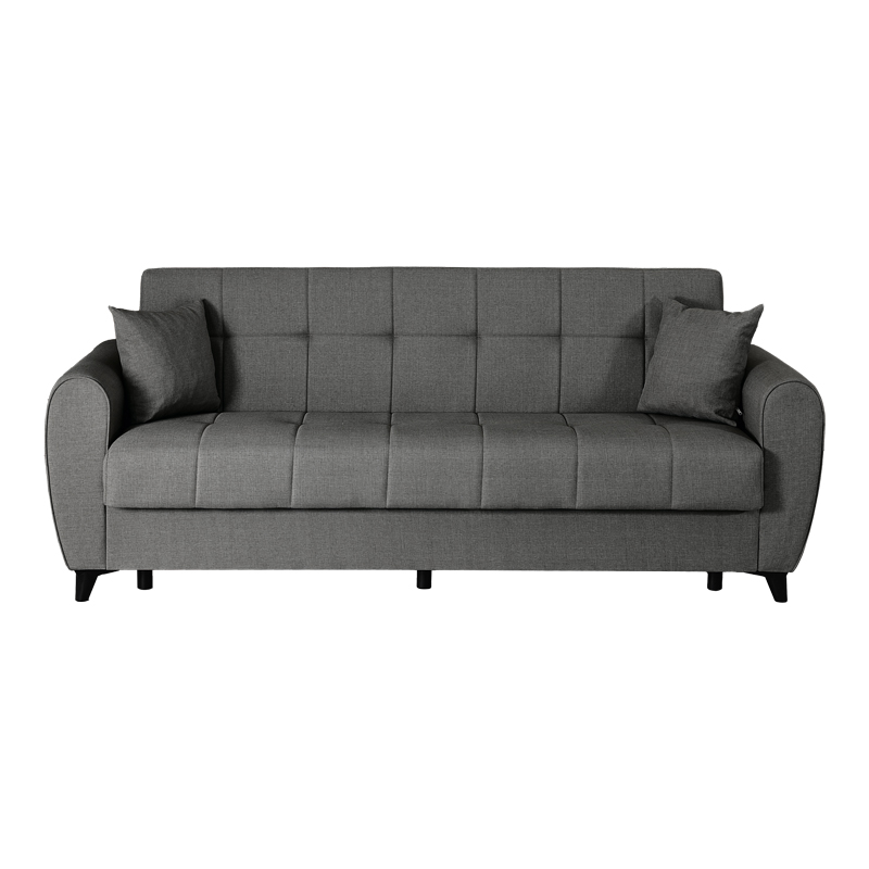 Divan 3-vendësh Lincoln pakoworld me hapësirë magazinimi pëlhurë antracit 226x84x93cm