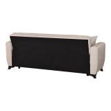 Divan 3-vendësh Modesto pakoworld me hapësirë magazinimi pëlhurë krem 213x84x86cm