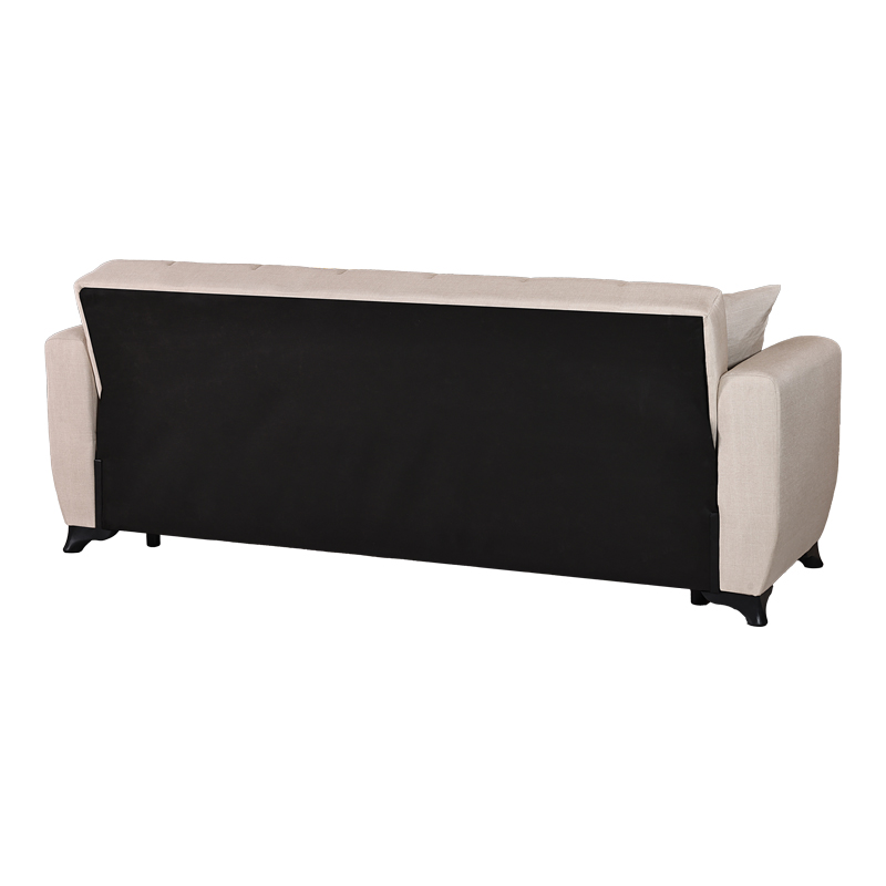 Divan 3-vendësh Modesto pakoworld me hapësirë magazinimi pëlhurë krem 213x84x86cm
