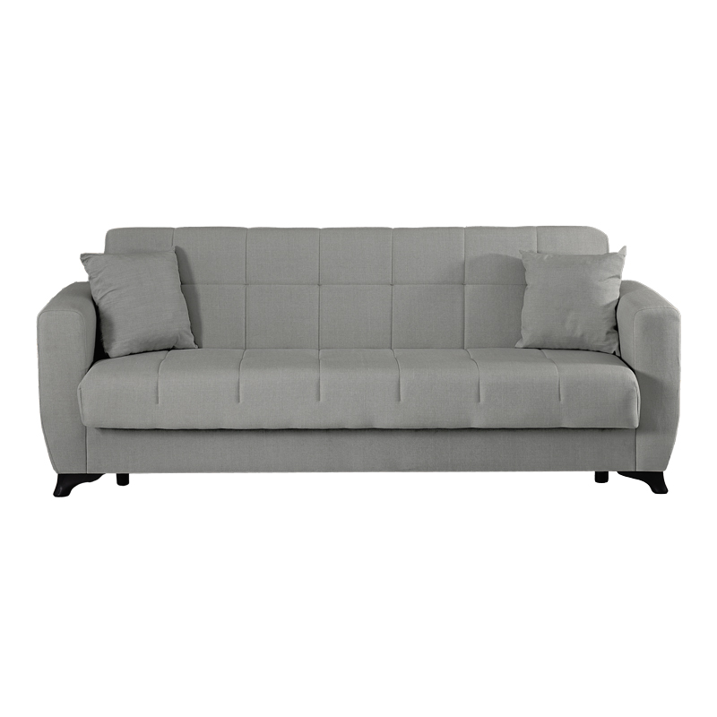 Divan 3-vendësh Modesto pakoworld me hapësirë magazinimi pëlhurë gri 213x84x86cm