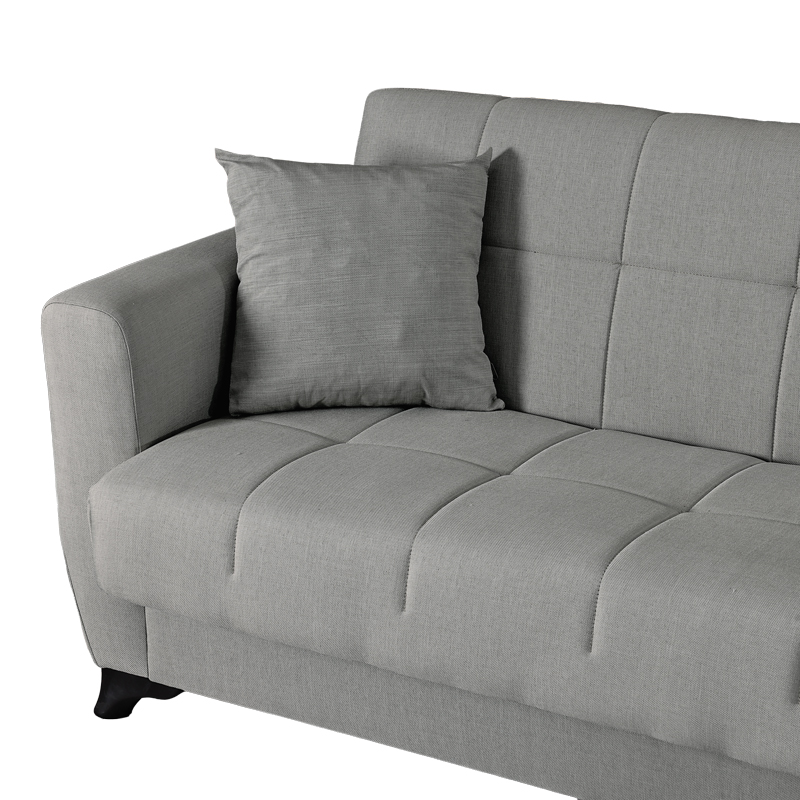 Divan 3-vendësh Modesto pakoworld me hapësirë magazinimi pëlhurë gri 213x84x86cm