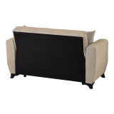 Divan 2-vendësh Modesto pakoworld me hapësirë magazinimi pëlhurë krem 153x84x86cm