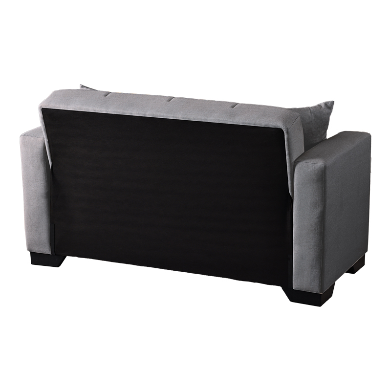 Divan 2-vendësh Modesto pakoworld me hapësirë magazinimi pëlhurë gri 153x84x86cm