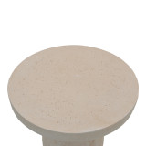 Tavolinë anësore Morena pakoworld MGO krem D50x61.5cm