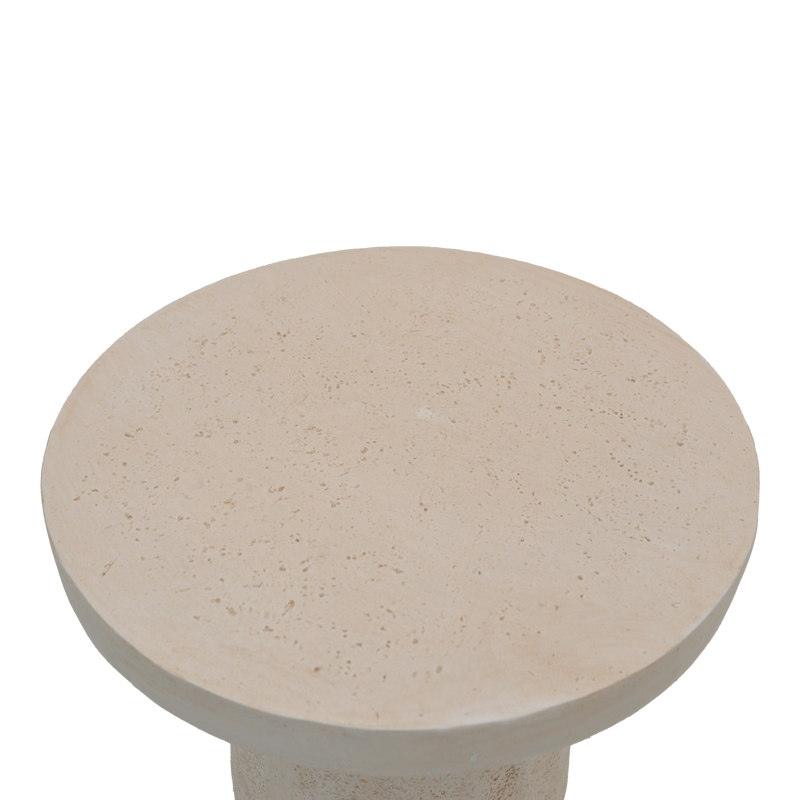 Tavolinë anësore Morena pakoworld MGO krem D50x61.5cm