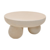 Tavolinë kafeje Mikawa pakoworld MGO krem D70x34cm