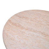 Tavolinë kafeje Mikawa pakoworld MGO me pamje travertini D70x34cm
