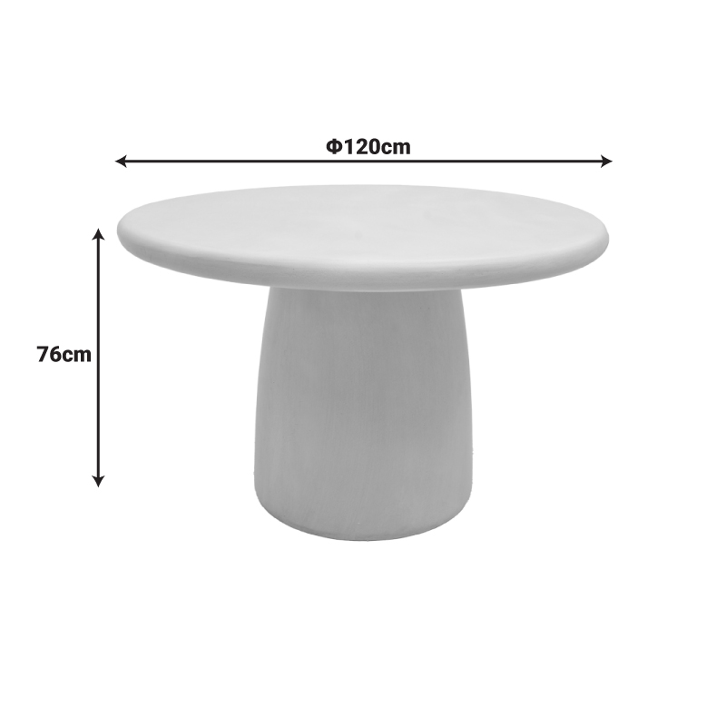 Tavolinë Cocedo pakoworld MGO krem D120x76cm