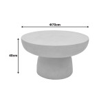 Tavolinë kafeje Nuebo pakoworld MGO krem D70x40cm