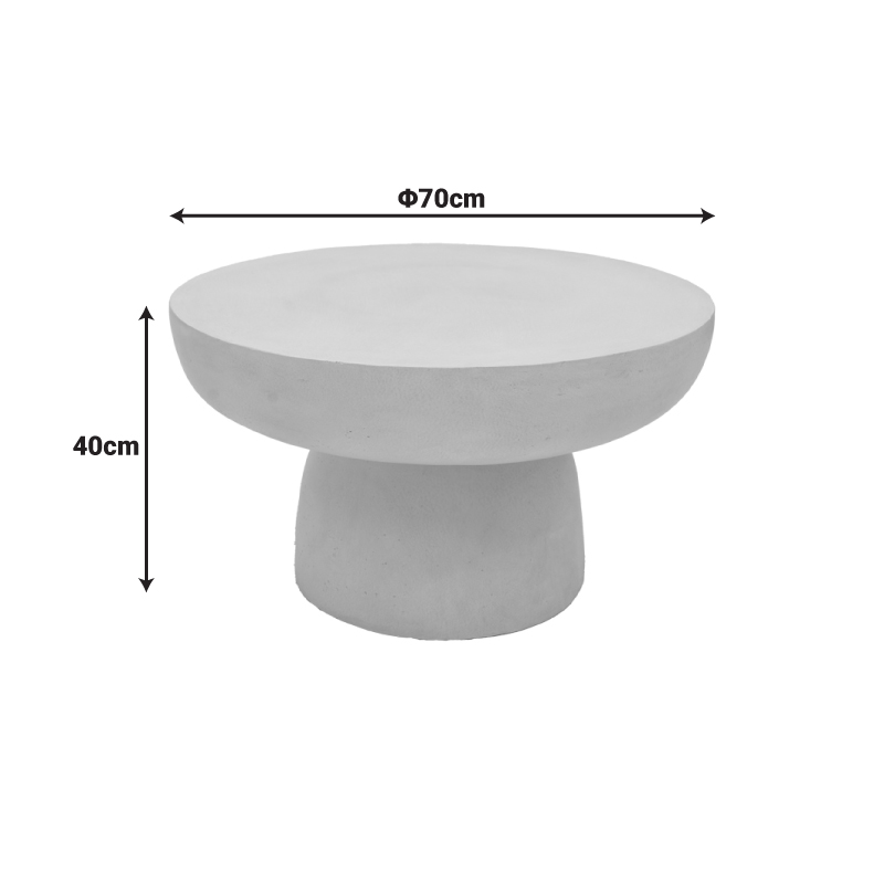 Tavolinë kafeje Nuebo pakoworld MGO krem D70x40cm