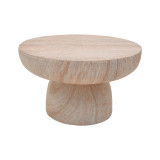 Tavolinë kafeje Nuebo pakoworld MGO me pamje travertini D70x41.5cm