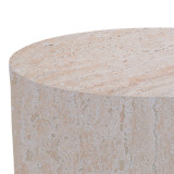 Tavolinë kafeje Tierra pakoworld, pamje travertini MGO, D75x37cm