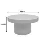 Tavolinë kafeje Umbra pakoworld MGO gri e lehtë D80x31.5cm