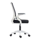 Karrige zyre Penza pakoworld e bardhë - rrjetë e zezë 48x58x92-102cm