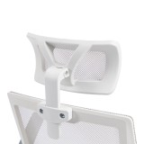 Karrige zyre Plymoth pakoworld e bardhë-rrjetë gri 48x58x112-122cm