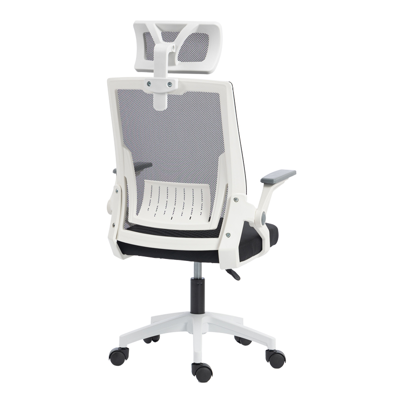 Karrige zyre Plymot pakoworld e bardhë-rrjetë e zezë 48x58x112-122cm