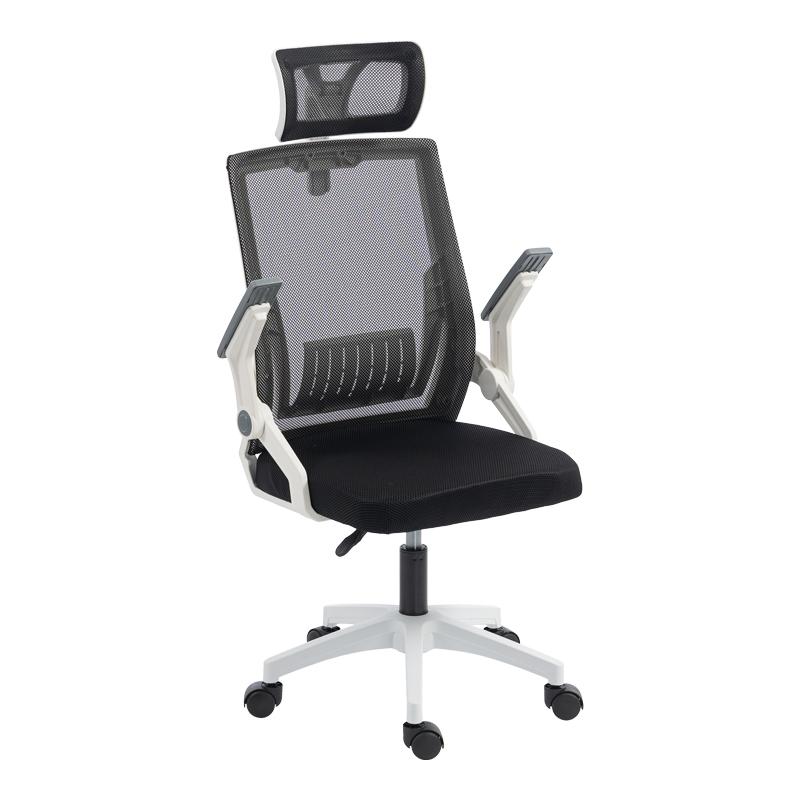 Karrige zyre Plymot pakoworld e bardhë-rrjetë e zezë 48x58x112-122cm