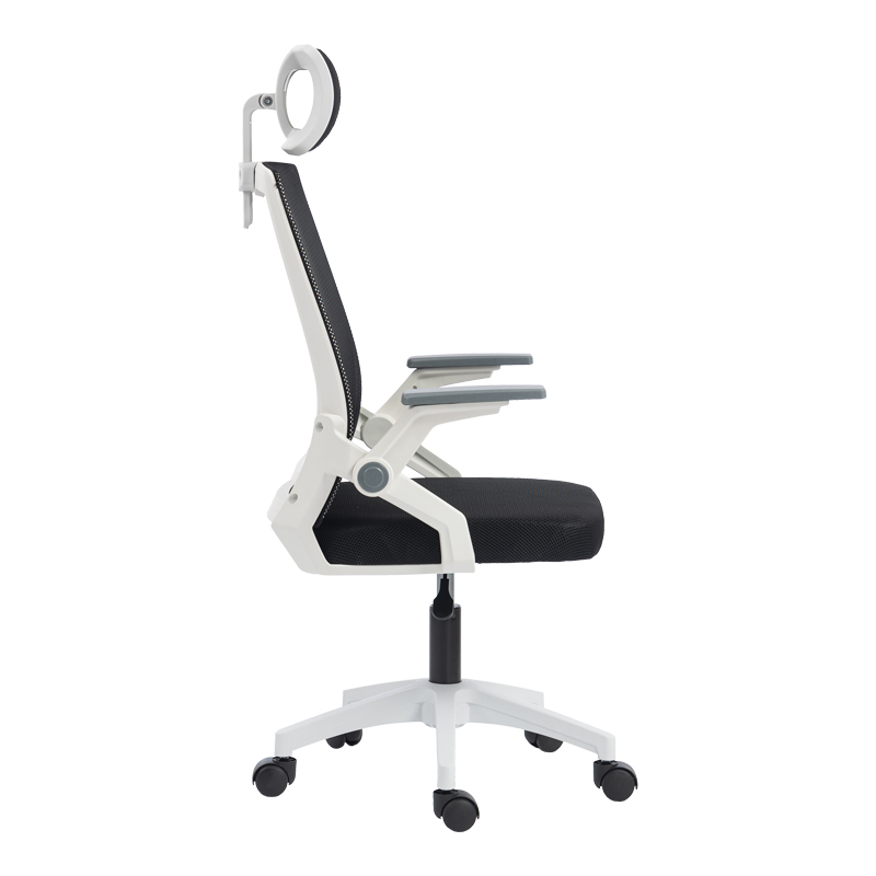Karrige zyre Plymot pakoworld e bardhë-rrjetë e zezë 48x58x112-122cm