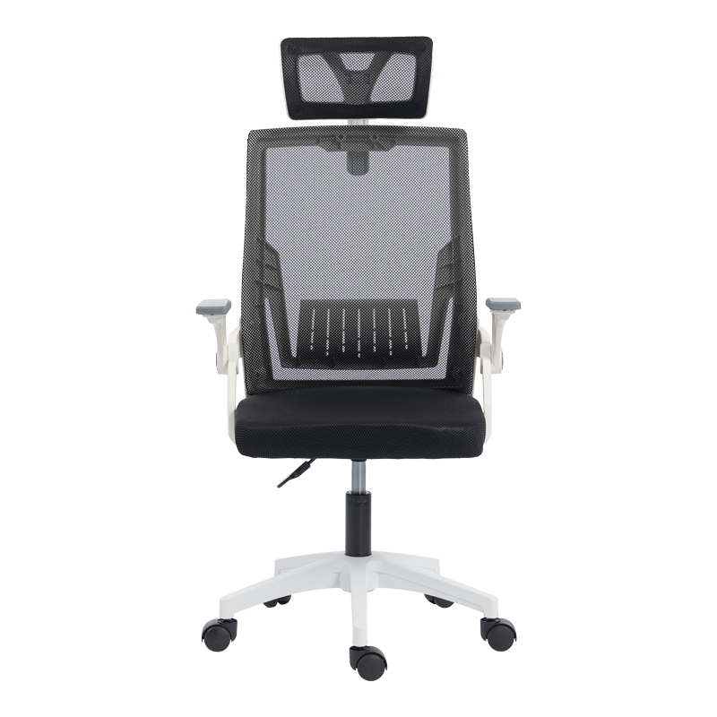 Karrige zyre Plymot pakoworld e bardhë-rrjetë e zezë 48x58x112-122cm