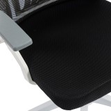 Karrige zyre Plymot pakoworld e bardhë-rrjetë e zezë 48x58x112-122cm