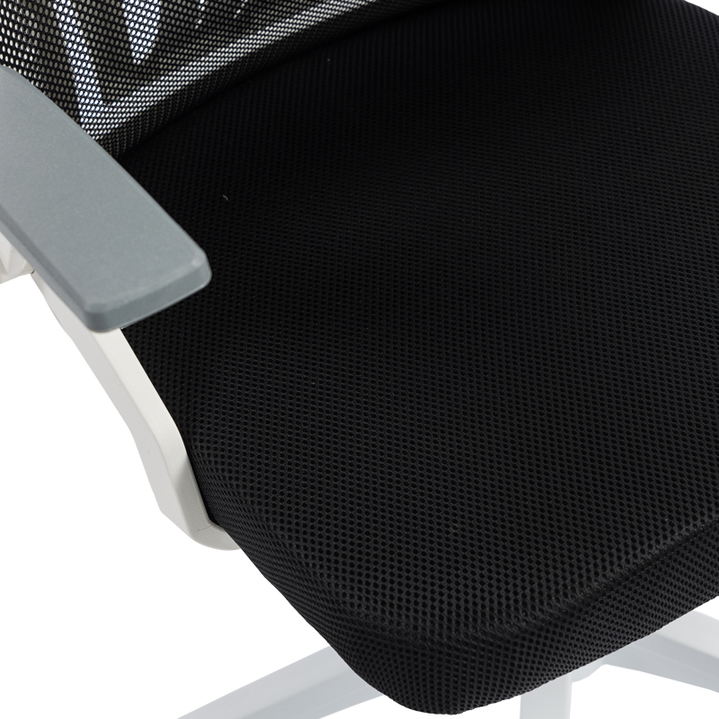 Karrige zyre Plymot pakoworld e bardhë-rrjetë e zezë 48x58x112-122cm