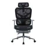 Karrige zyre ekzekutive Vigo pakoworld gri, rrjetë e zezë 52x70x118-124cm