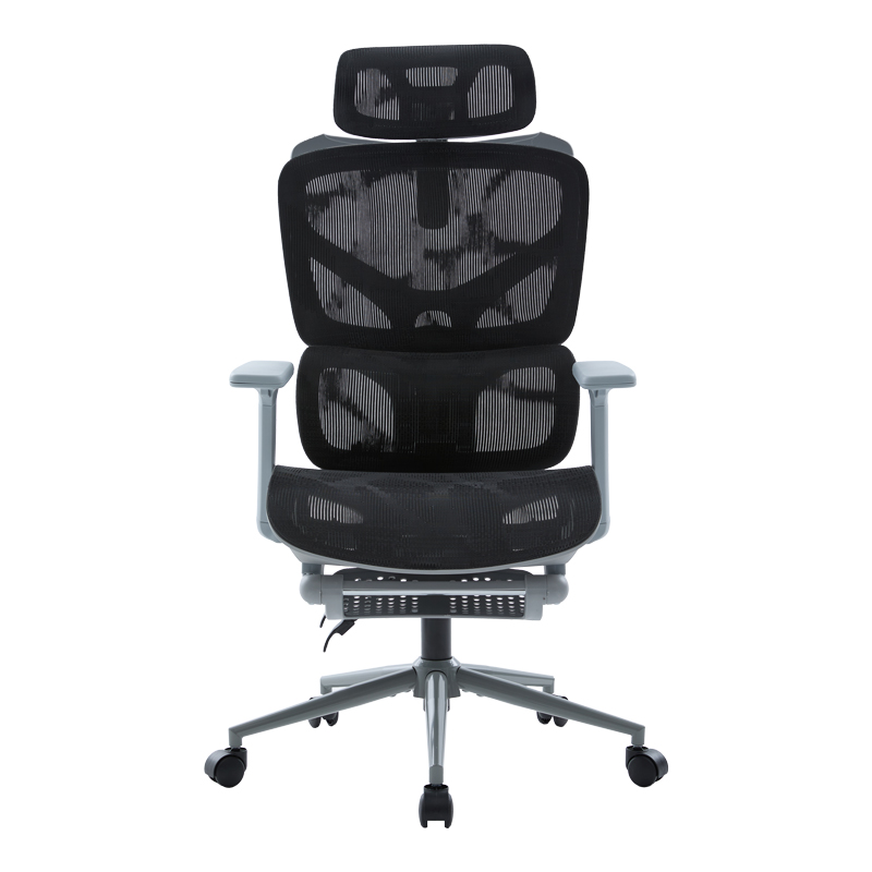 Karrige zyre ekzekutive Vigo pakoworld gri, rrjetë e zezë 52x70x118-124cm