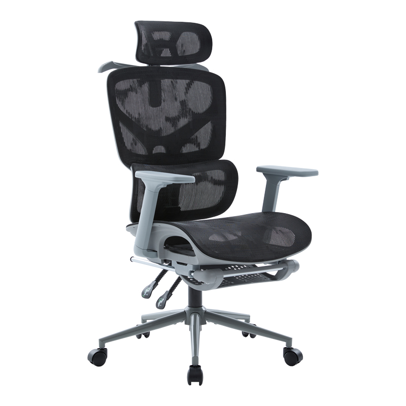 Karrige zyre ekzekutive Vigo pakoworld gri, rrjetë e zezë 52x70x118-124cm