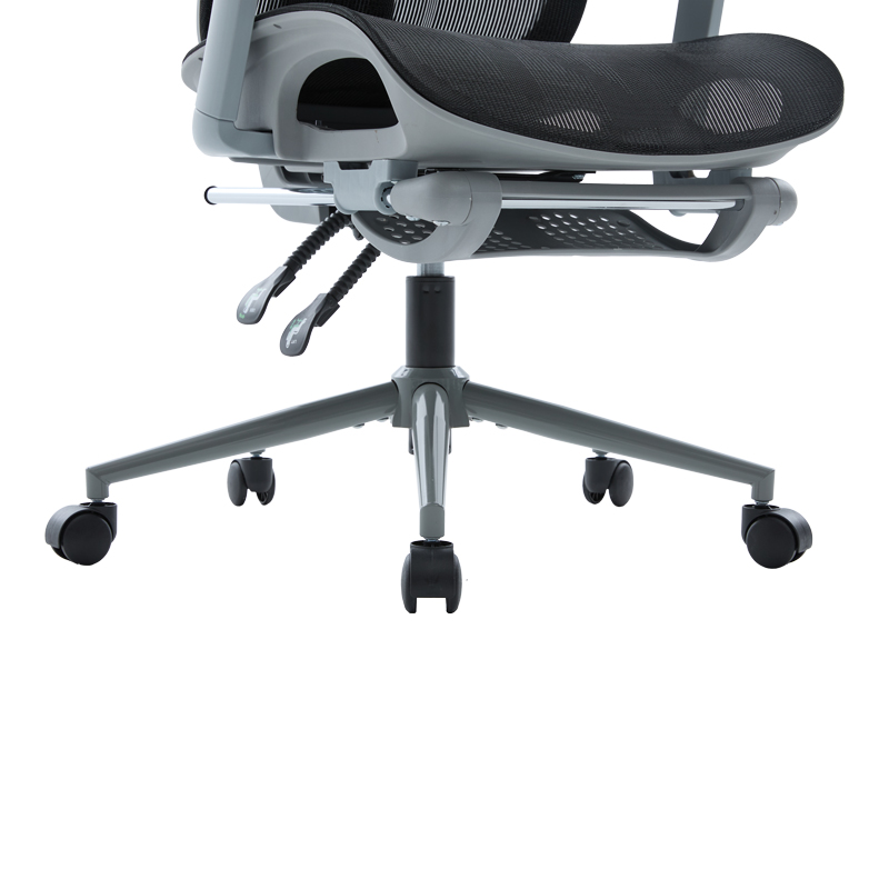Karrige zyre ekzekutive Vigo pakoworld gri, rrjetë e zezë 52x70x118-124cm