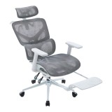 Karrige zyre ekzekutive Vigo pakoworld e bardhë, rrjetë gri 52x70x118-124cm