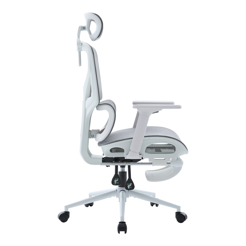 Karrige zyre ekzekutive Vigo pakoworld e bardhë, rrjetë gri 52x70x118-124cm